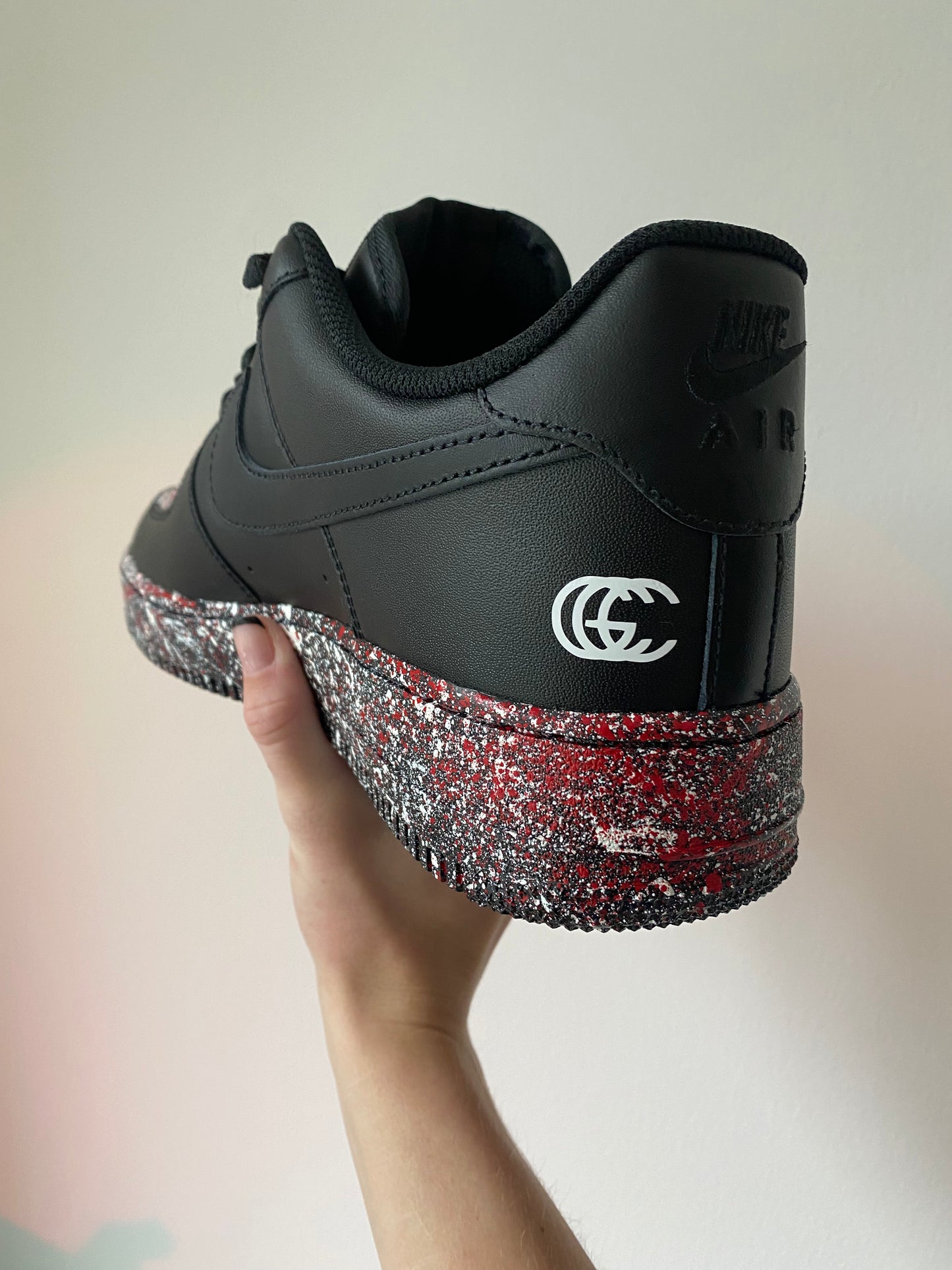 New York Splatter Paint on Black Sneakers