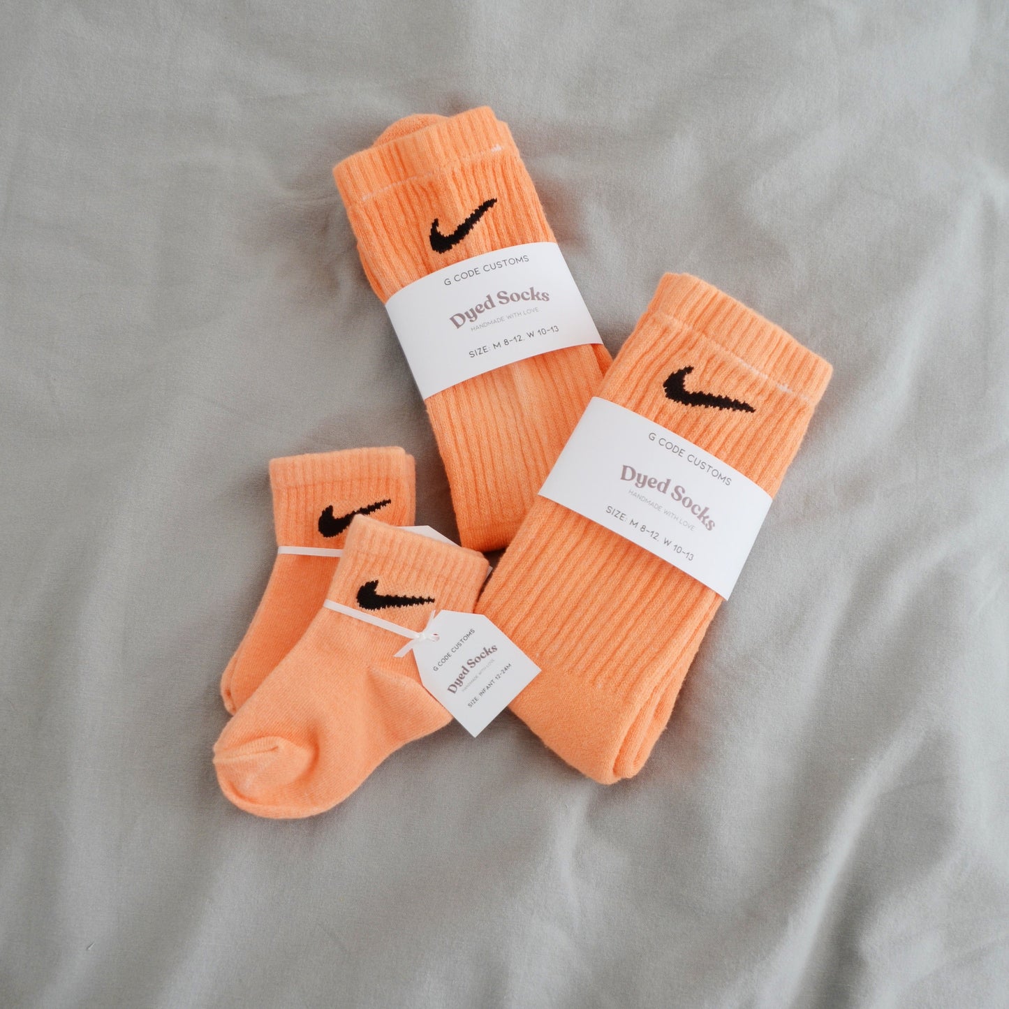 Creamsicle Hand Dyed Socks