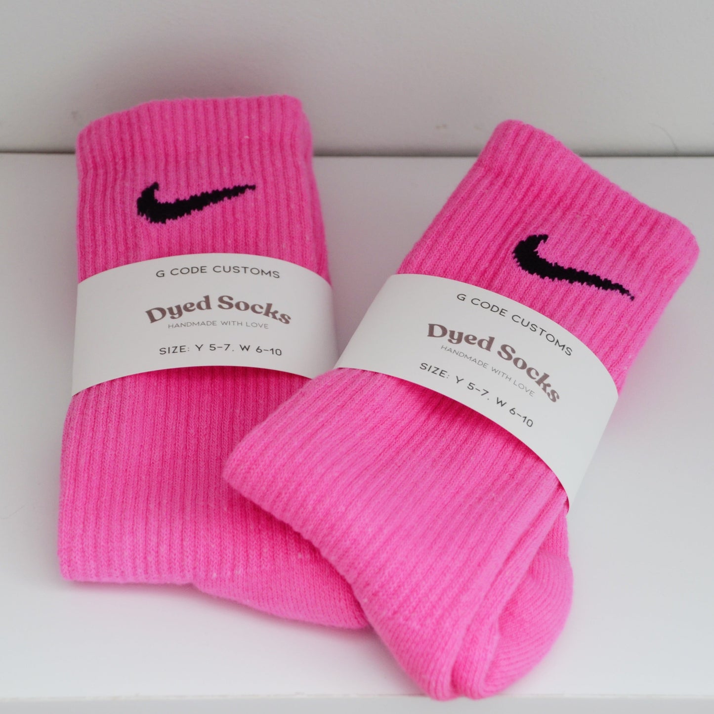 Bubblegum Hand Dyed Socks