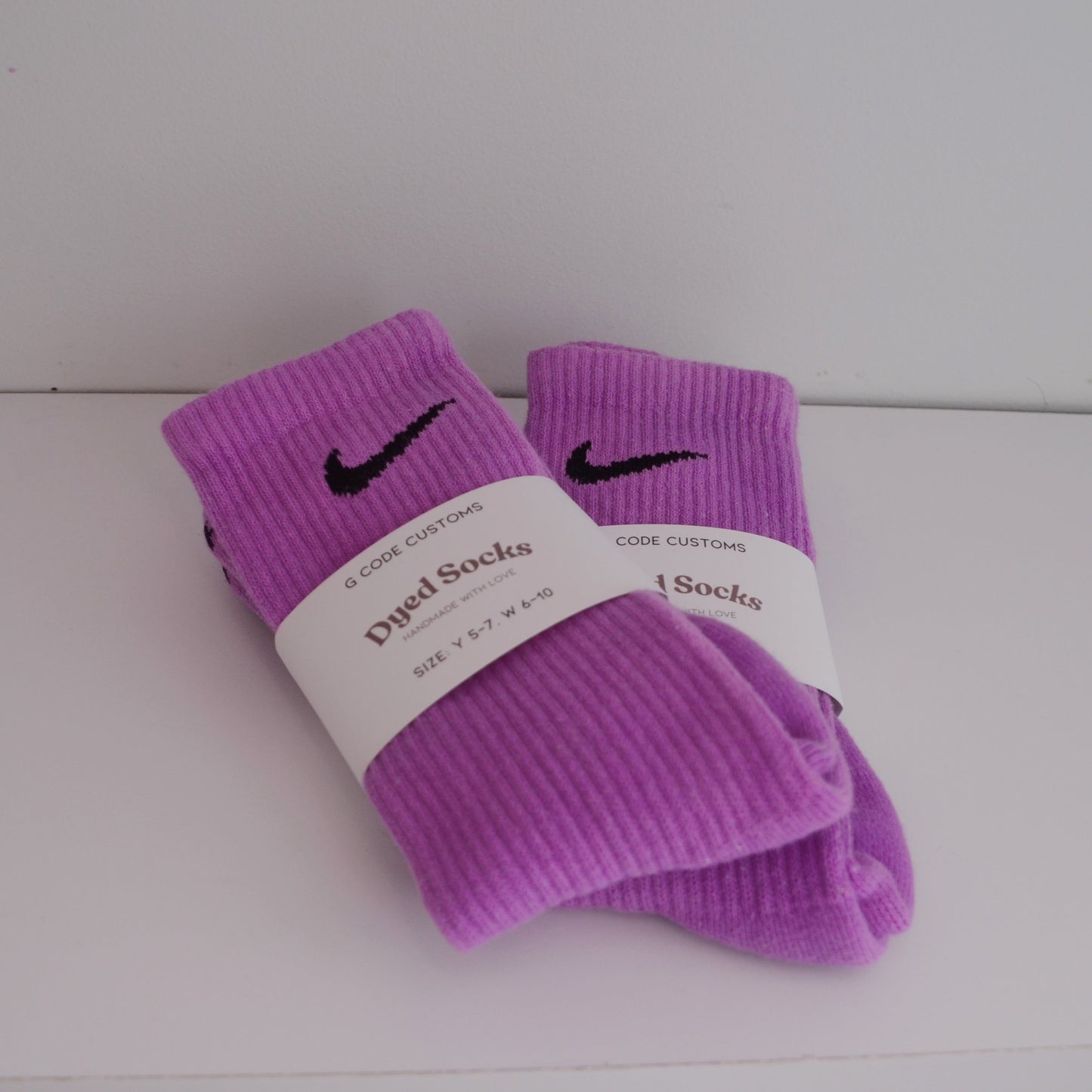 Lilac Hand Dyed Socks