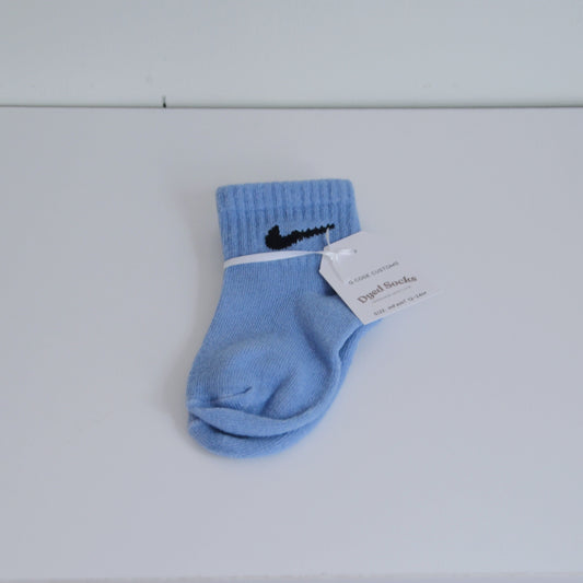 Dusty Blue Dyed Toddler Socks