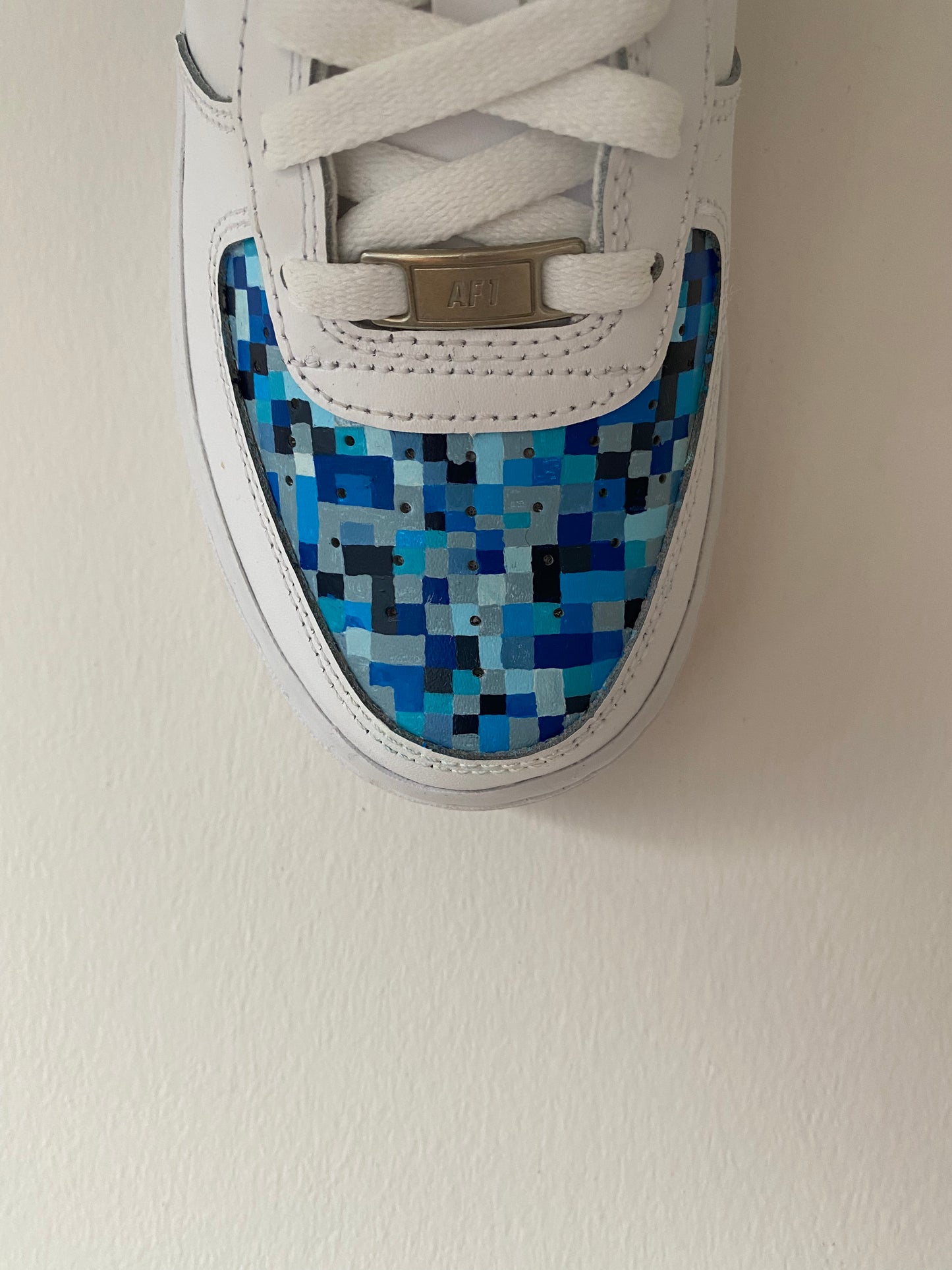 Blue Bird Pixelated Sneakers